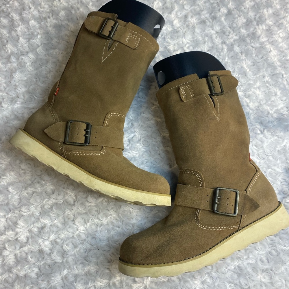 BC footwear suede patchwork boots 7.5